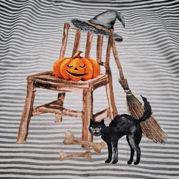 Max Studio Set of 4 Halloween placemats Black Cat Pumpkin Striped New Witch Hat - Picture 2 of 5